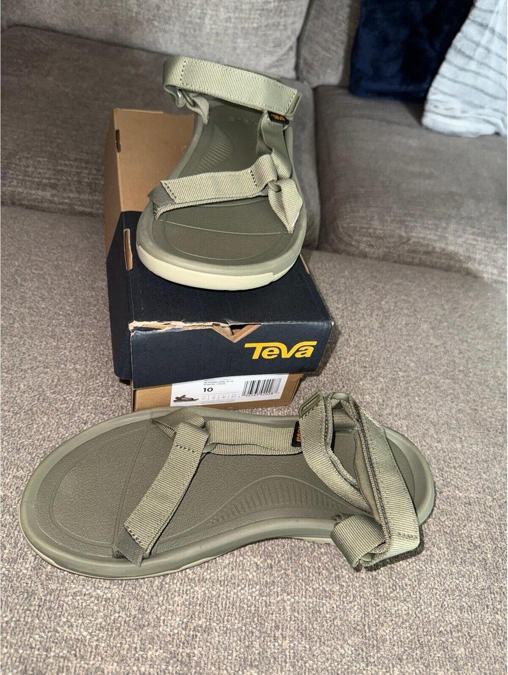 TEVA NIB Teva Hurricane XLT2 Womens 10 Olive Green Sport Hiking Sandals Comfort - Picture 1 of 5